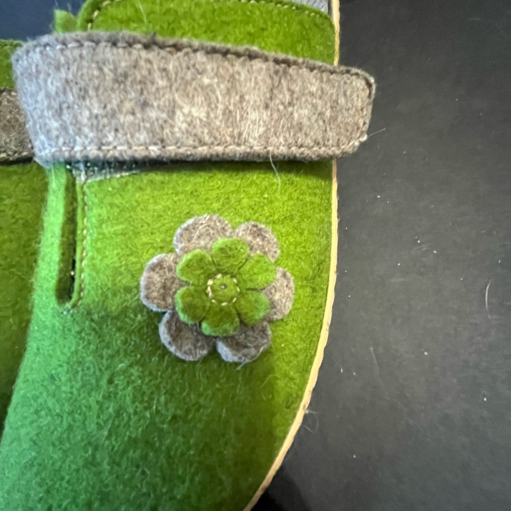 Fidelio Green and Gray Women's Mules - Picture 3 of 7